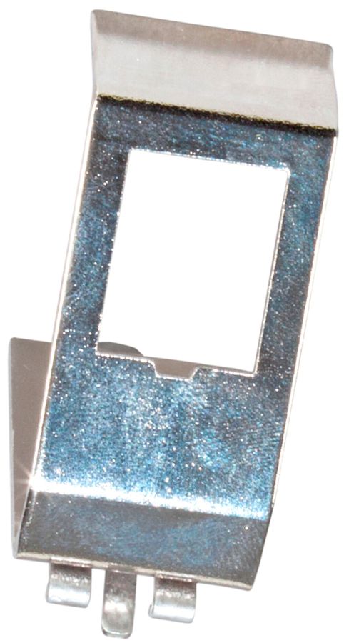 DIN Hutschienenadapter INFRALAN 1×Keystone RJ45, Edelstahl, grau