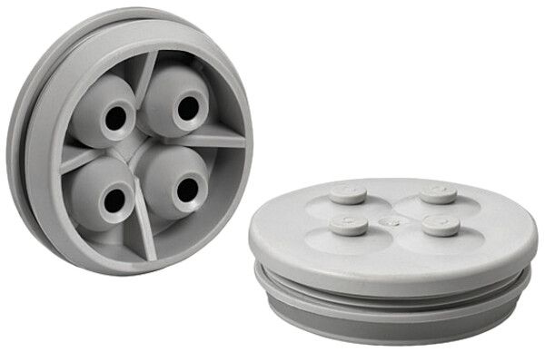 Raccord à membrane double 4-fois, M32, gris clair