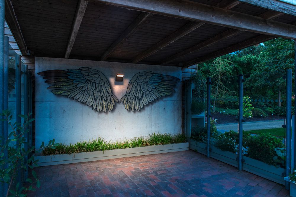 LED-Wandleuchte SLV ORDI 10W 700lm 822 IP65 DIM 118×180×162mm schwarz