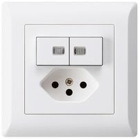 Combinazione luminosa INC 3/1P+A-R+T13 bianco kallysto.line