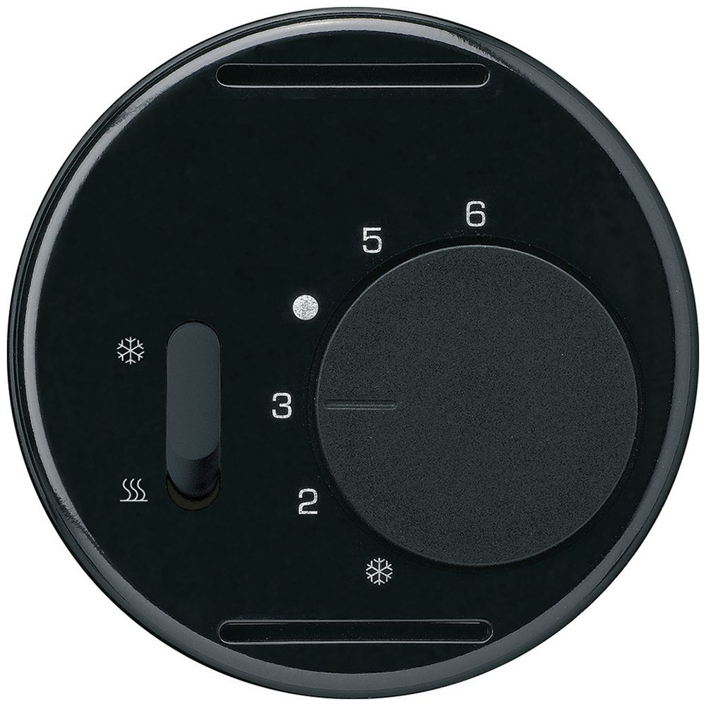 Termostato Hager basico A, con interr.di riscald./raffred., nero