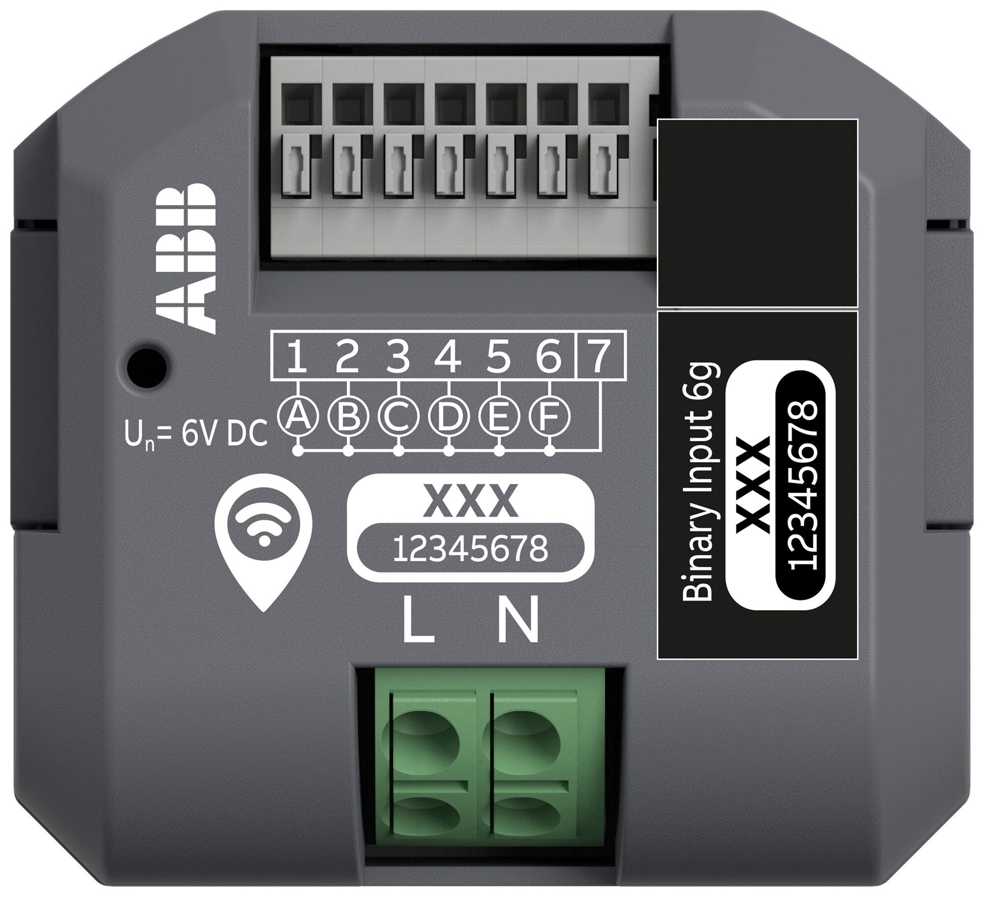 EB-RF-Binäreingang ABB free@home wireless 6×Eing IN:6VDC