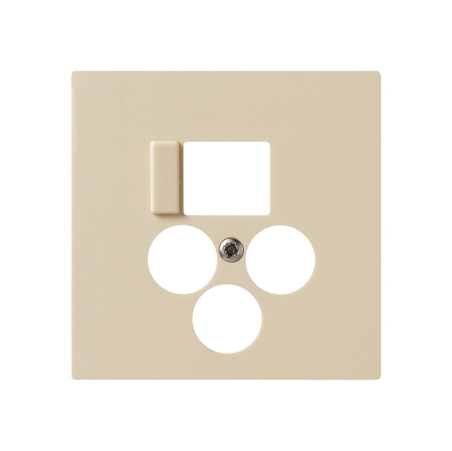 Placca frontale 3×coas+1×RJ45 kallysto multimedia R&M beige