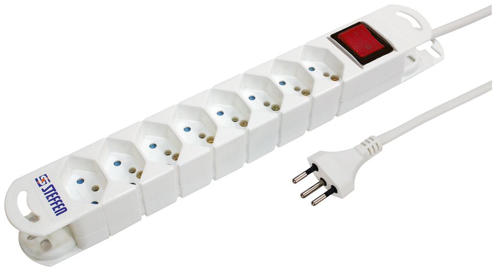 Prise multiple STEBA VARIABL 8×T13 avec interrupteur 3m blanc