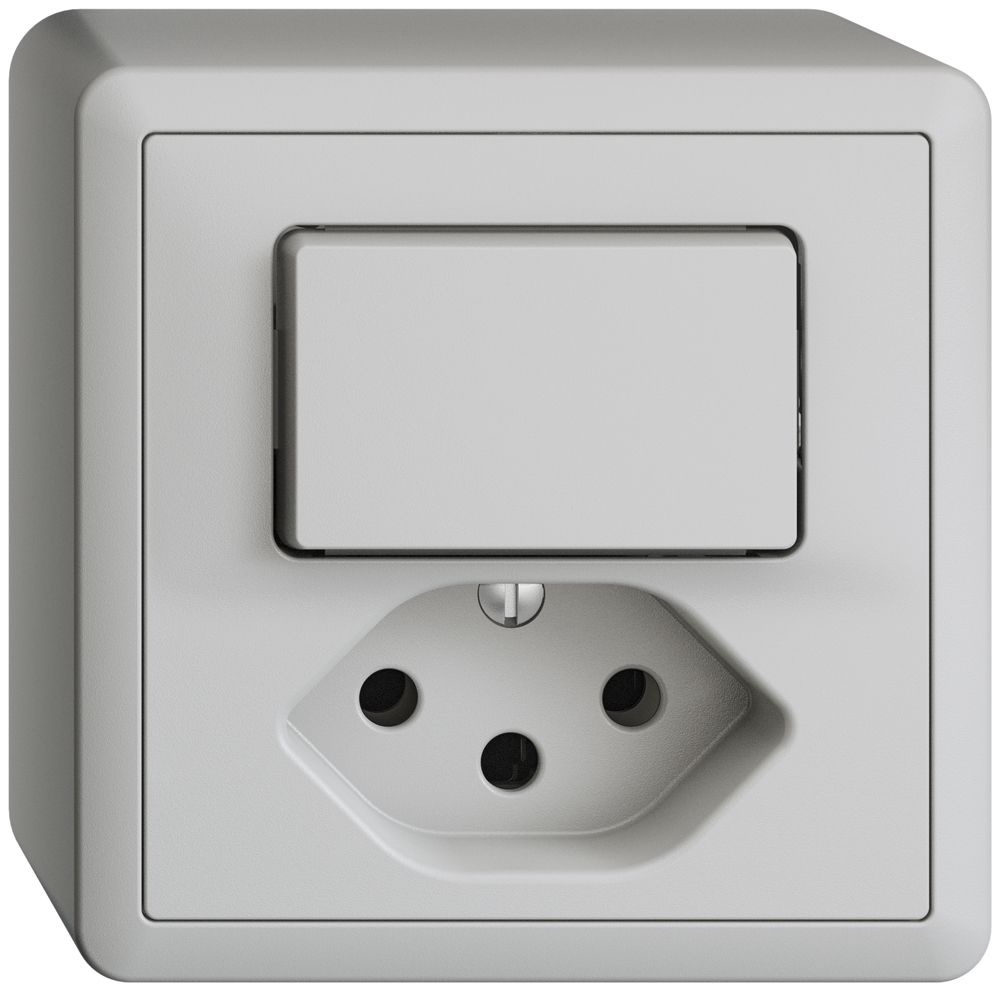 AP-Kombination 6/1L+T13 EDIZIOdue hellgrau mit Shutter