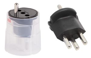 Fixadapter MH 3L 16A 230VAC Schuko/T23 CEE7/7-CH T23, schwarz