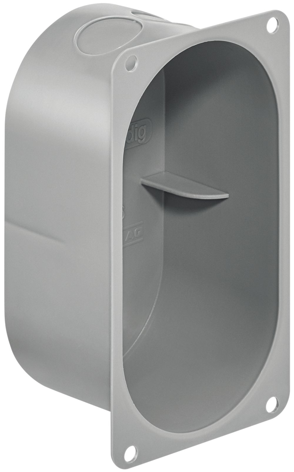 Hohlwanddose HSB Basic 2×1 grau, 64×120×50mm, m.Flansch GDP 850°C halogenfrei