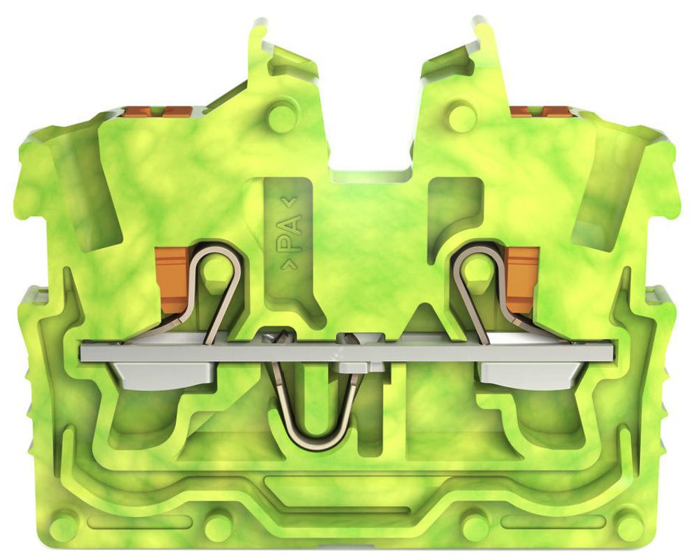 Borne de passage WAGO TOPJOB-S 2250 1mm² 2L sans pied de fixation vert/jaune