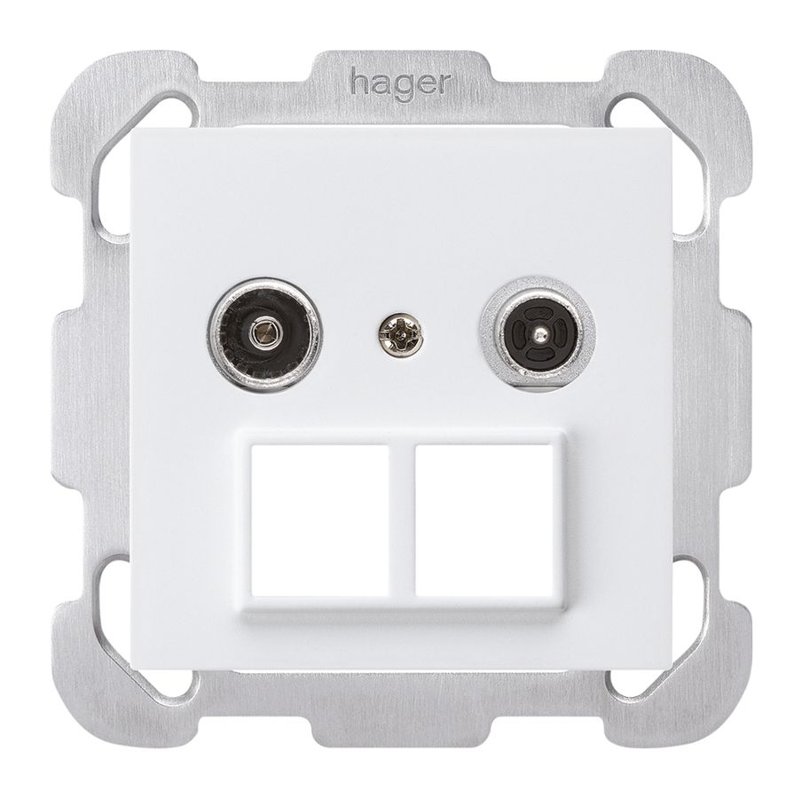 Prise multimédia ENC kallysto R/TV montage B 4dB 2GHz blanc