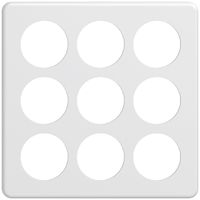 Abdeckplatte STANDARDdue 3×3, 9×Ø50, weiss