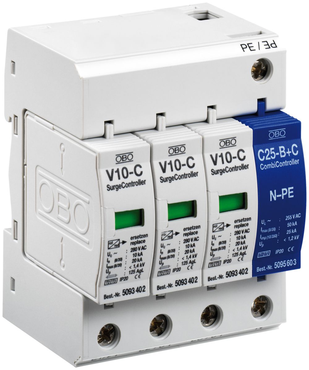 Überspannungsableiter Bettermann V10-C/3LNPE SurgeControll.280V 3+1