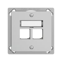 EB-Montageset S-One EDIZIOdue FM.TE für 2×RJ45 gerade, hellgrau
