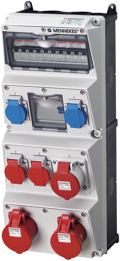 Stromverteiler Amaxx 63A 1×FI 4×LS 2×T23 2×T25/CEE16/5L