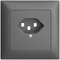 UP-Frontset EDIZIOdue dunkelgrau 88×88mm 1×T23