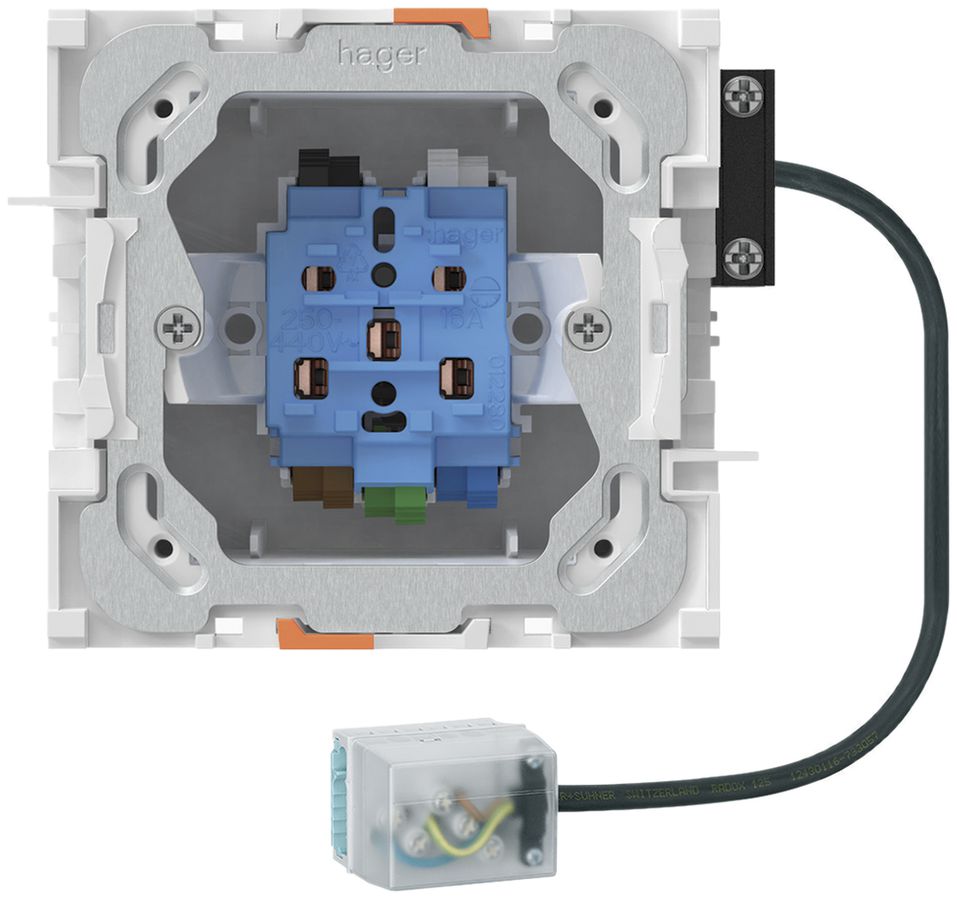 EB-Steckdose T15/25, Flachkabel-Anschl.Ecobus power, Td 5×2.5mm²