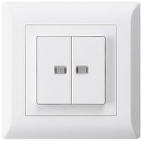 UP-Leuchttaster kallysto.line 2×A-R/1P mit 2 Linsen weiss