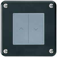 UP-KNX-Storentaster Hager BA robusto C 2-fach 86×86mm schwarz