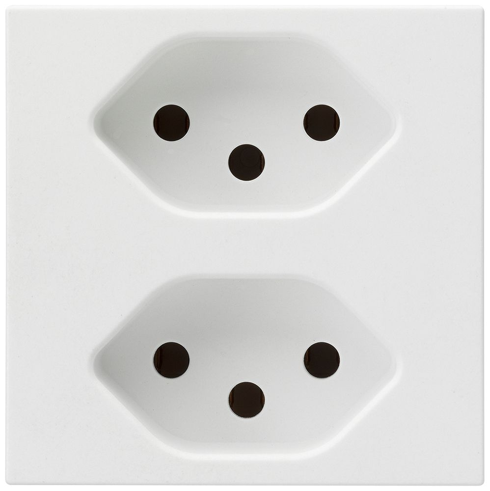 Presa per armadio a specchio Hager, 2×T13, D, bianco