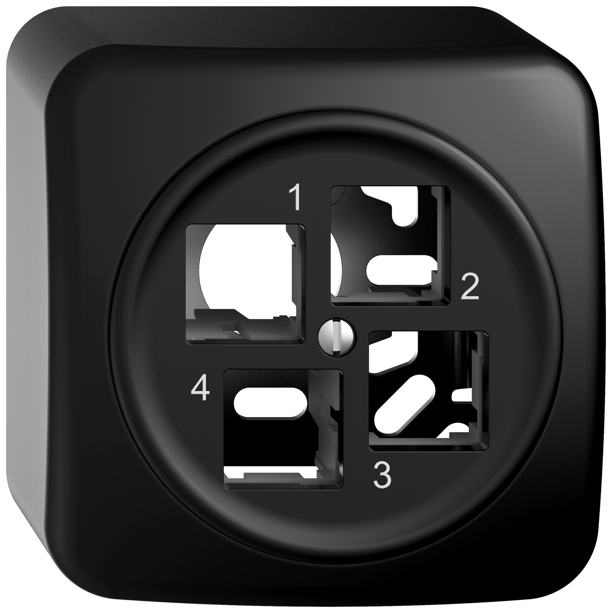 AP-Montageset STANDARDdue EASYNET S-One SNAPFIX® gerade für 4×RJ45 sz