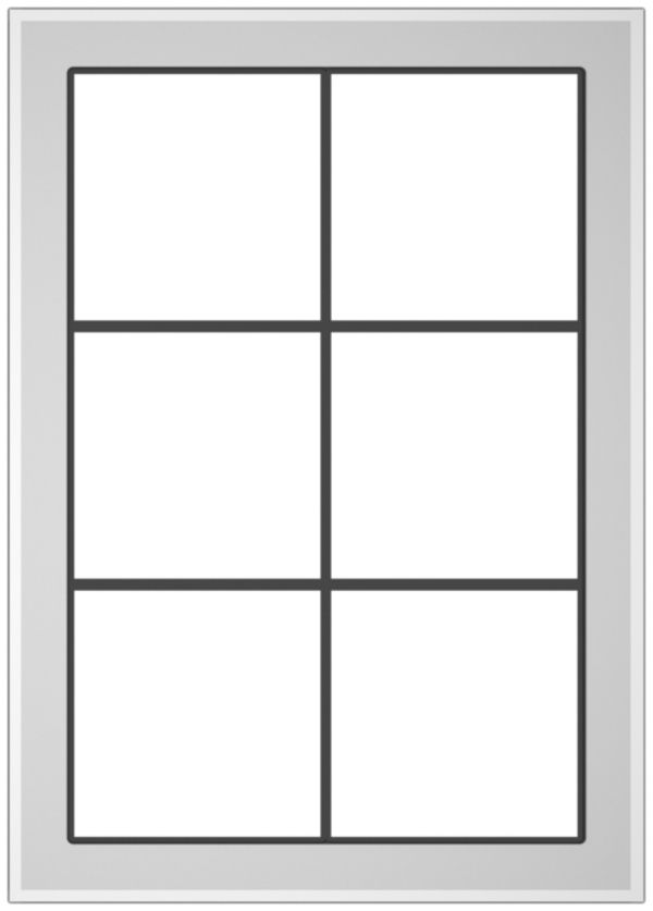 Abdeckrahmen SIDUS 2×3/3×2 weiss