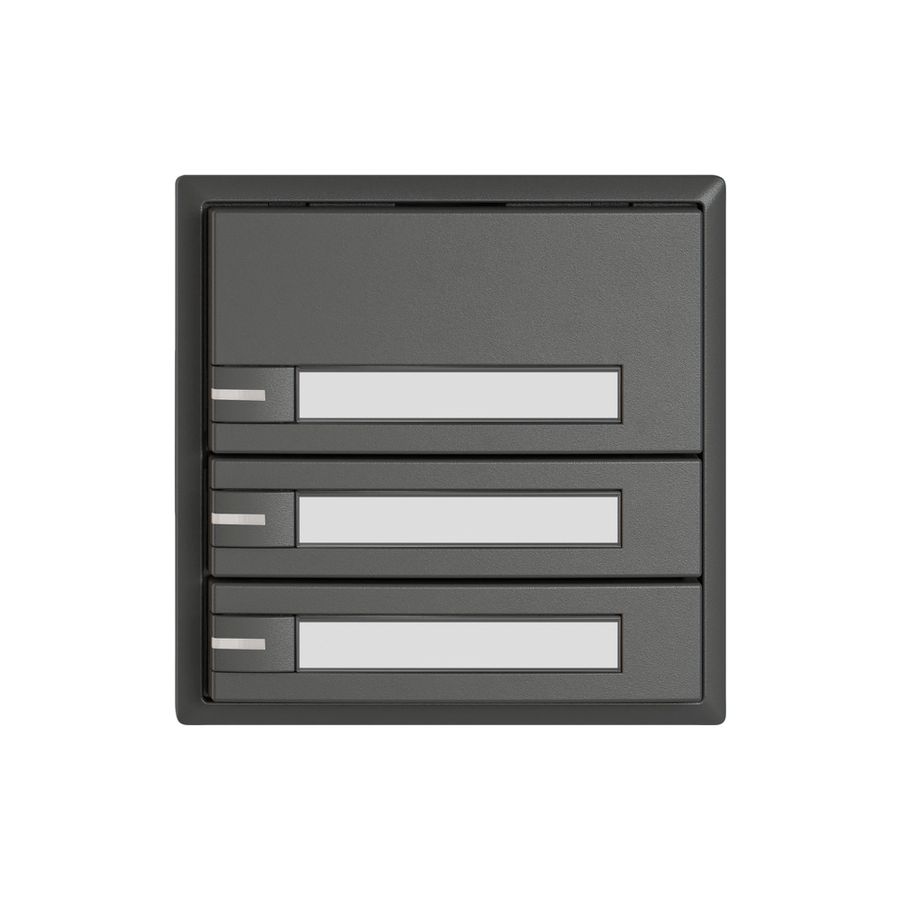 Pulsante KNX RGB EDIZIO.liv SNAPFIX® sensore temp.RGB-LED targ.3× com.1T grs