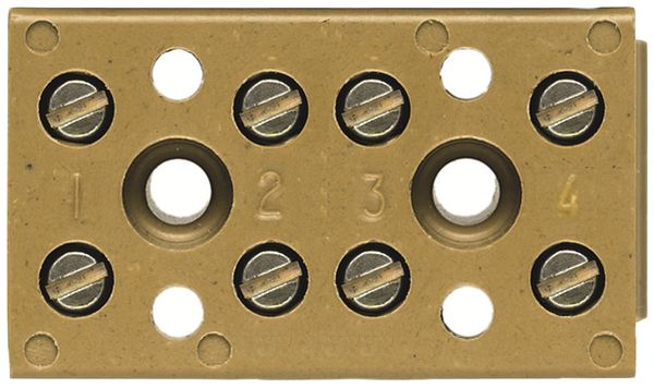 Barrette de bornes Weidmüller BK 4 CRN connexion à vis 4mm² 4L 22mm jaune