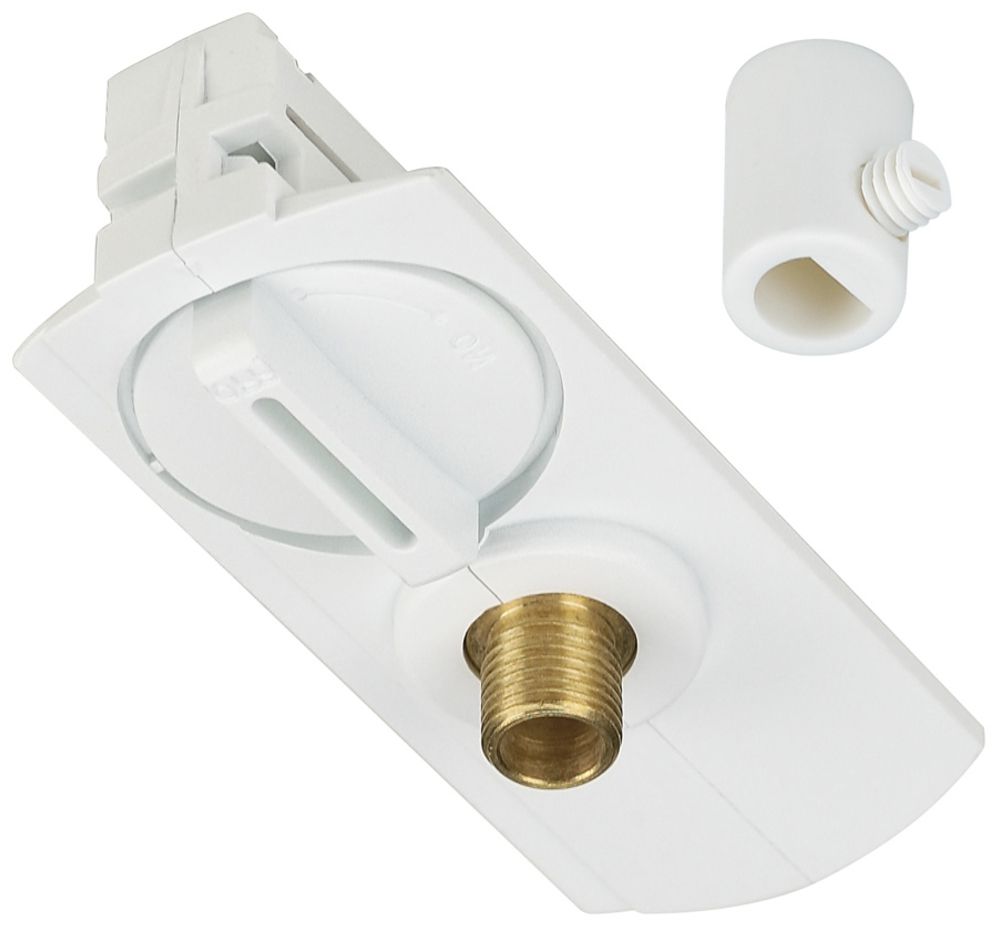 Pendelleuchtenadapter SLV für 1-Phasen Stromschiene, weiss