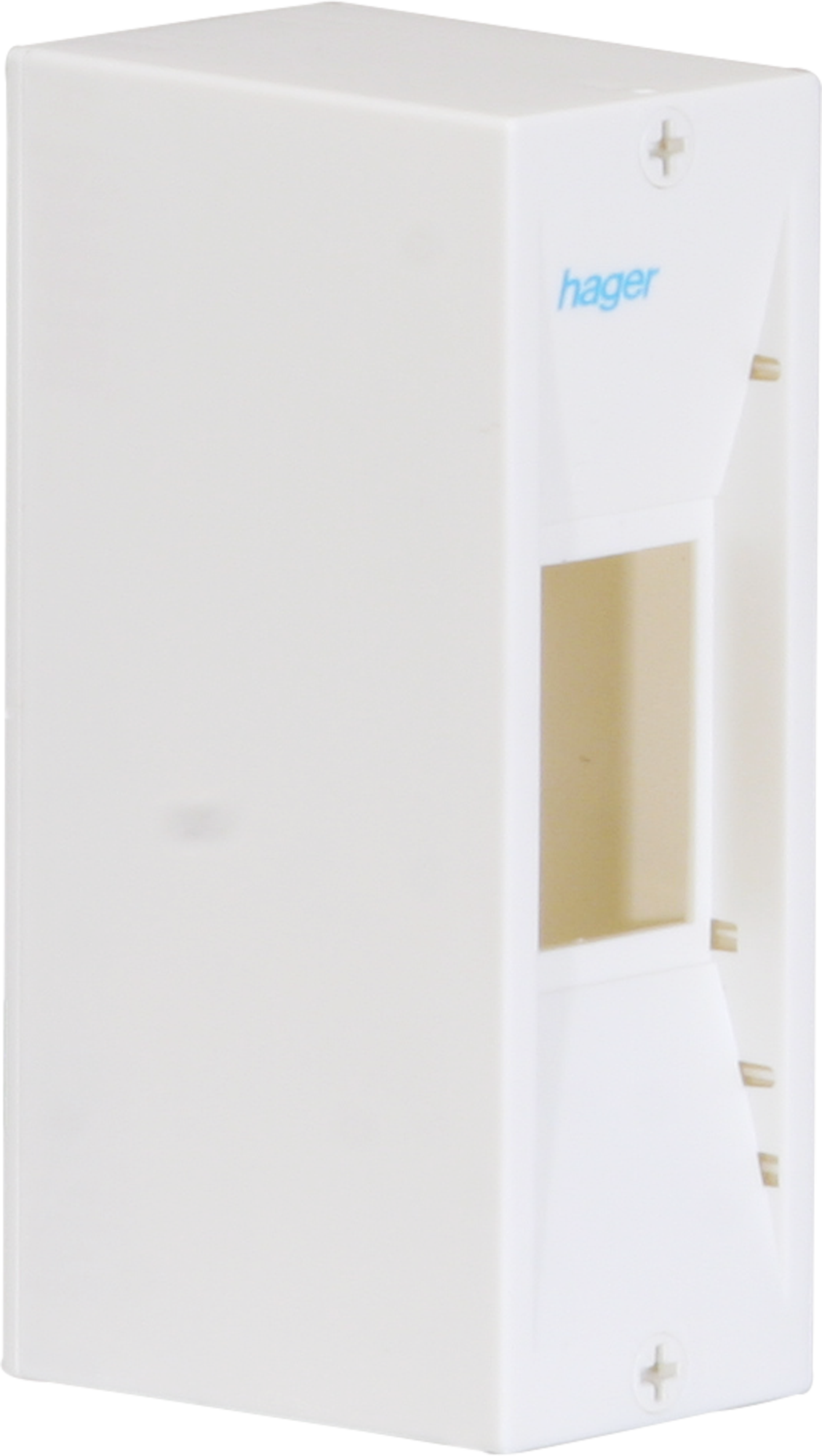 Quadro di distribuzione AP Hager mini gamma 1 fila 2UM IP30 55×160×82mm