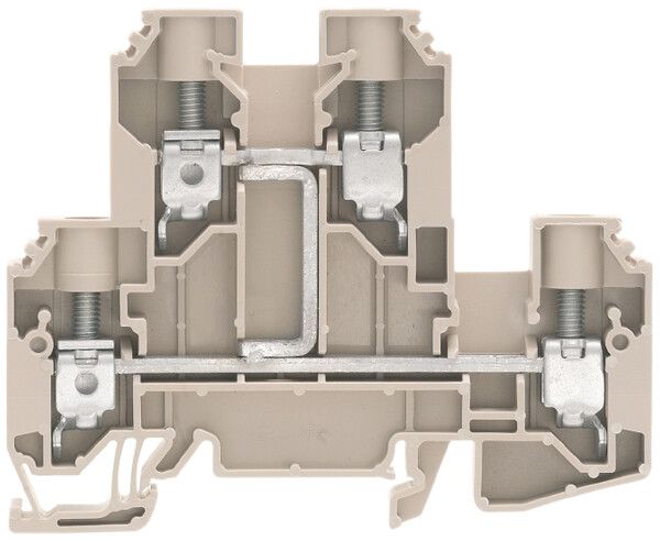 Mehrstock-Reihenklemme Weidmüller WDK V Schraubanschluss 10mm² 2 Etagen beige