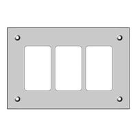 Montageplatte FLF 1×3 Al natur eloxiert