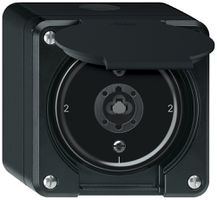 AP-Schlüsselschalter robusto Wechselschalter 16A 250V 86×86mm schwarz
