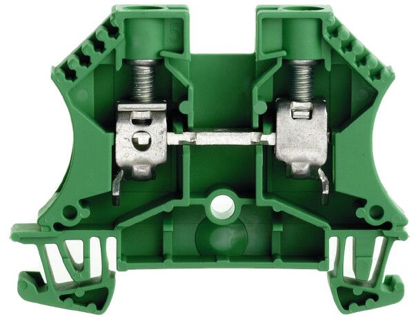 Durchgangs-Reihenklemme Weidmüller WDU Schraubanschluss 10mm² TS35 grün