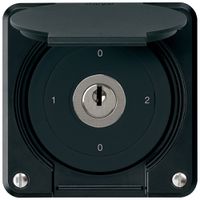 Interruttore a chiave INC robusto IP55 con copertura S2/1P nero