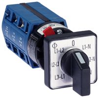 EB-Voltmeter-Umschalter K&N CG4.A007.FS2, 20A/400V 3L 30×30mm