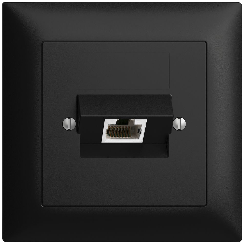 UP-Anschlussdose 1×RJ45/s 4P ITplus EDIZIOdue schwarz