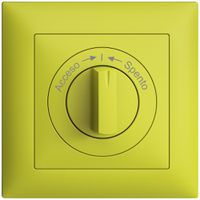 Kit frontal EDIZIOdue Acceso->I<-Spento lemon 88×88mm pour contact pivotant