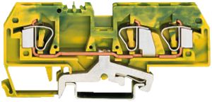 Klemme WAGO 3L 6mm² grün/gelb