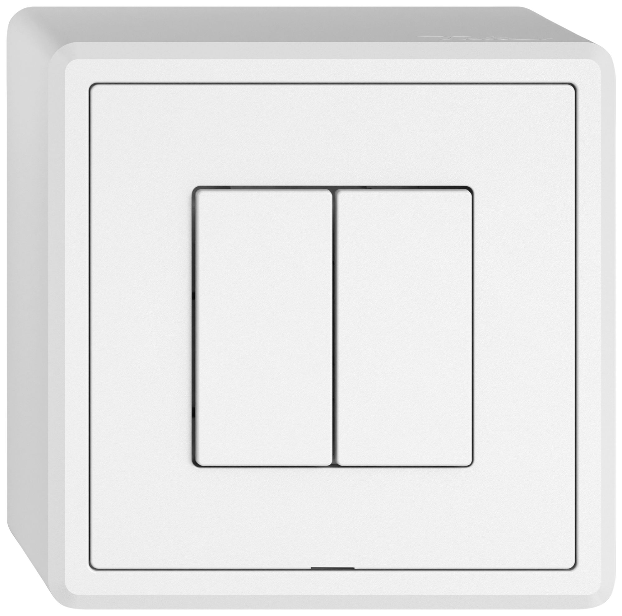 Interrupteur à poussoir AP EDIZIO.liv Wiser SNAPFIX® 2 canaux 2 touches bc