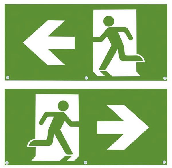 Kit di pittogrammi DOTLUX sinistra e destra 2 pz, per EXITmulti