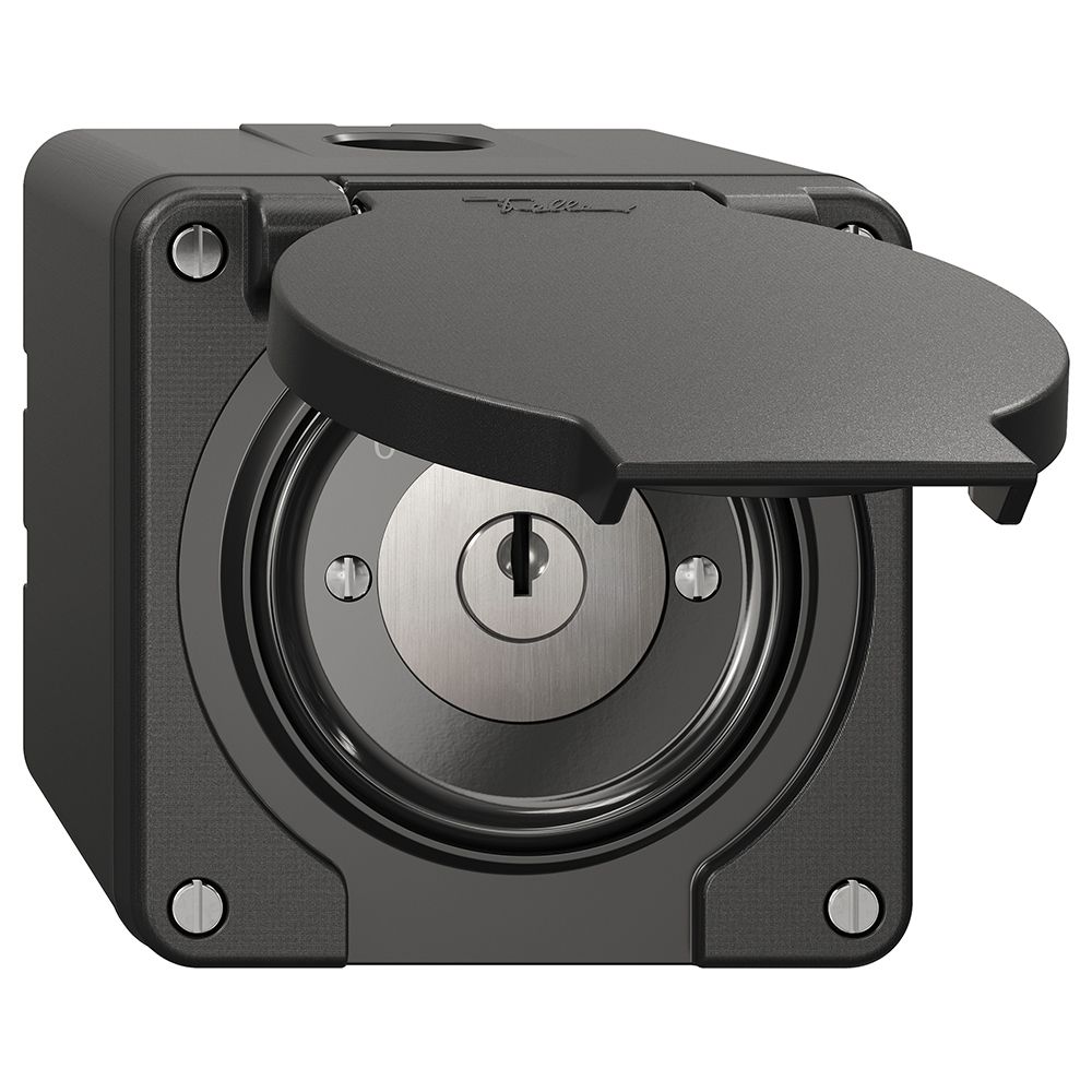 Contact pivotant NAP NEVO, avec serrure&2 clés, KS, 0<->1, noir