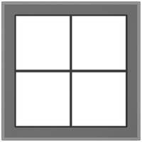 UP-Kopfzeile für Kombination 2×2 SIDUS Glas-grau