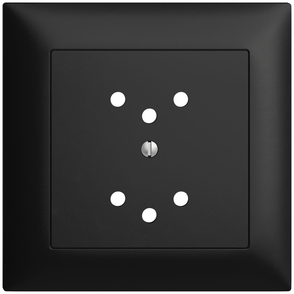 Frontset EDIZIOdue schwarz 88×88mm 2×T12 mit Shutter