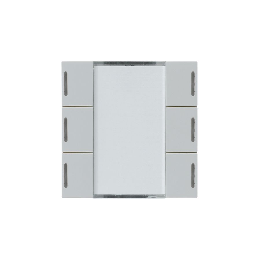 Frontset Hager kallysto LED 6×KNX systemlink/easylink hellgrau