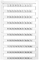 Striscia di marcatura cifre orizzontale 5mm bianco numero da 1…100