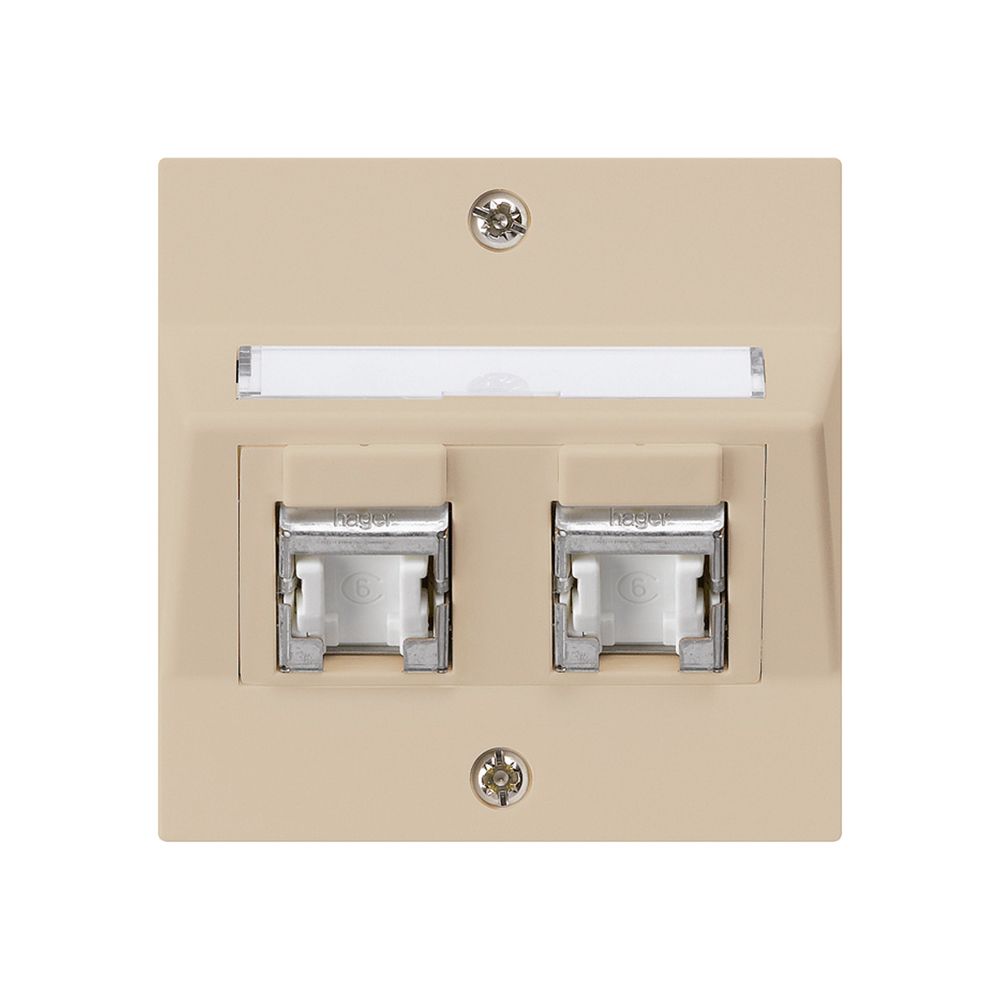 UP-Montage-Set kallysto A Kat.6 2RJ45/s beige