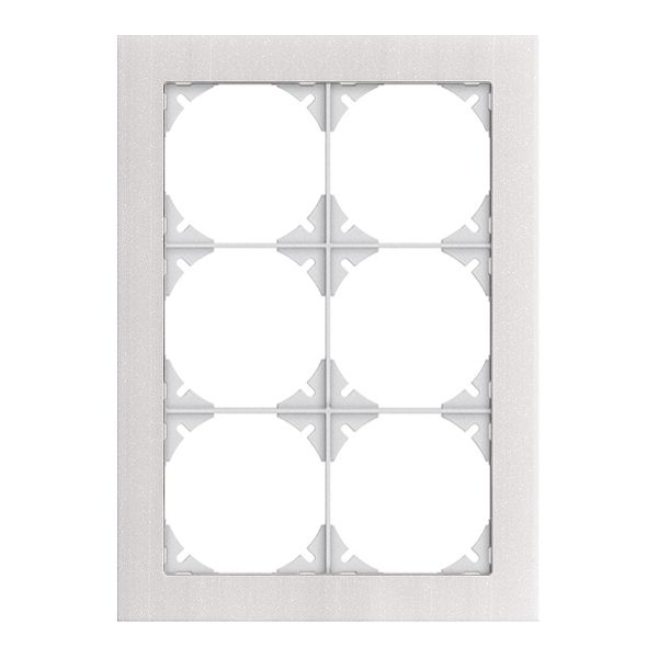 Abdeckrahmen EDIZIOdue prestige 3×2 marmor weiss