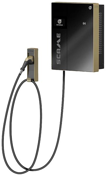 Wandladestation Scame BE-D 25kW 60ADC 1×T2 CCS 4.5m IP55