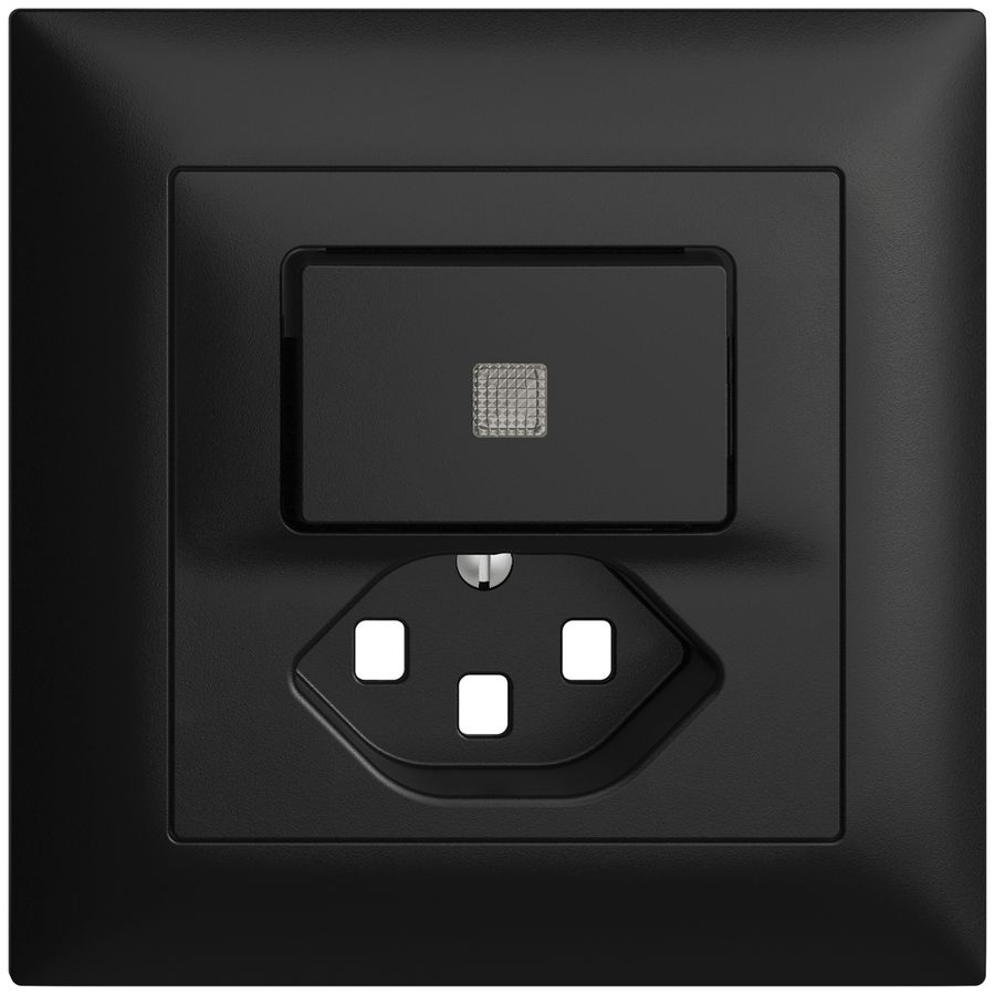 Kit frontale INC EDIZIOdue nero 88×88mm T23 con lente