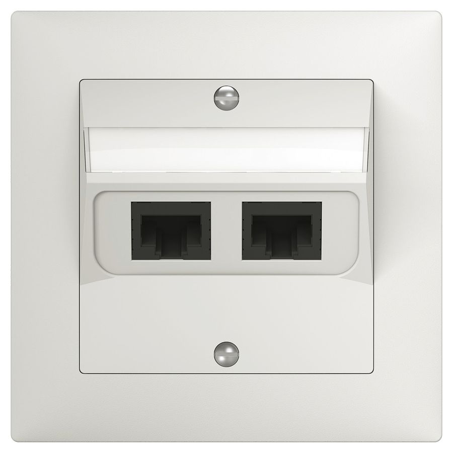 UP-Anschlussdose SIDUS 2×RJ45 weiss