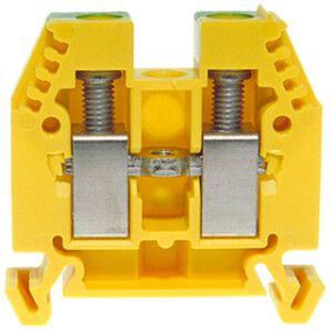 Morsetto di passaggio componibile WZ Ex 6…16mm² 76A 1000V vite 2×1 35mm ve-gi